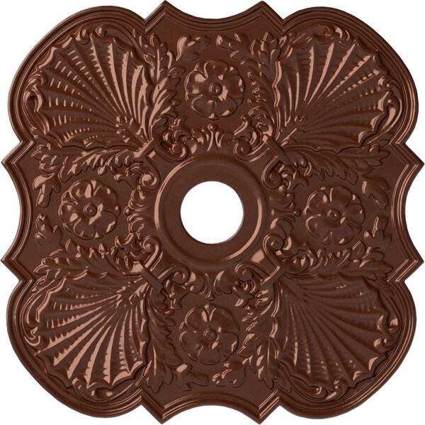 Ekena Millwork Flower Ceiling Medallion (Fits Canopies up to 6 1/4"), 29"OD x 3 5/8"ID x 1 3/8"P, Copper Penny CM29FWCPS - main